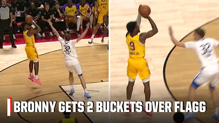 Bronny James knocks down mid-range & 3-pointer over Cooper Flagg in Summer League 👀 | NBA on ESPN