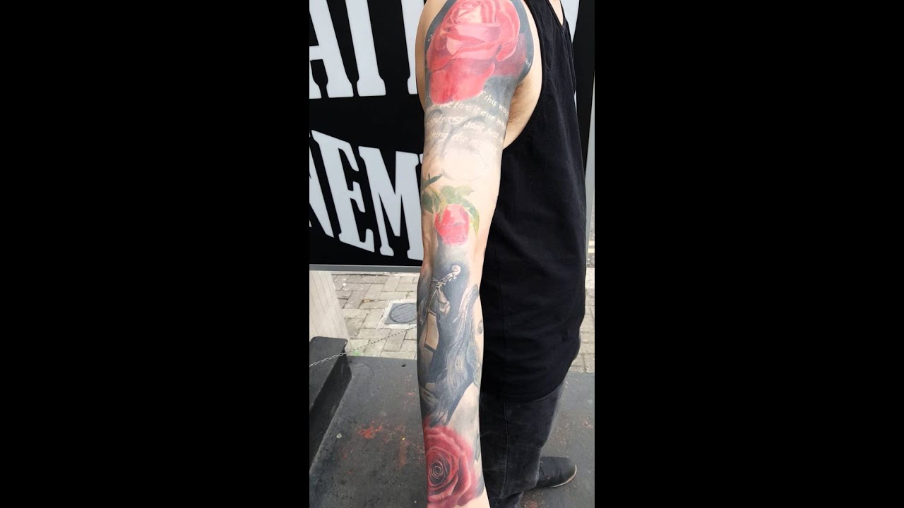 Music theme full sleeve at Nemesis Tattoo and body piercing YouTube