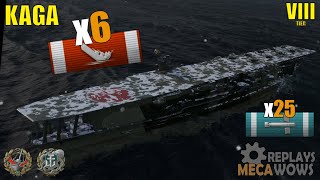 Kaga 6 Kills & 130k Damage | World of Warships Gameplay