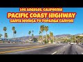 Driving Los Angeles Pacific Coast Highway Santa Monica to Topanga Canyon