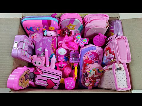 Pink Stationery Collection From The box, Pencil Case, Pen, Makeup Eraser, 3in1 Set, Pink Toy,