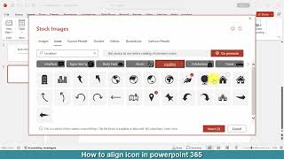 How to align icon in PowerPoint 365