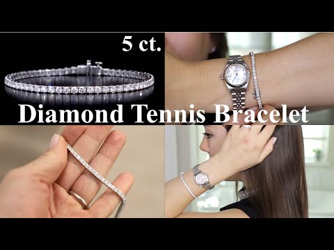 5ct Diamond Tennis Bracelet 14K White Gold 7