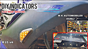 DIY ON R15v4 | M K AUTOMOBILES HUBLI | INDICATOR CHANGE | FARIYAZ SAMI #r15m #r15v4