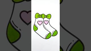 Socks 🧦 coloring pages #art #shorts #youtubeshorts #beautful #drawing #youtubeshorts #art