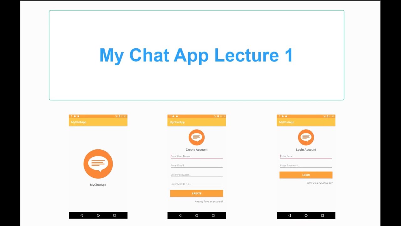 Firebase Chat App in Android Lesson 1 - YouTube