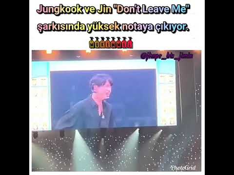 Jungkook* ve Jin* Don't Leave Me şarkısında yüksek notaya çıkıyor 😍😍😍