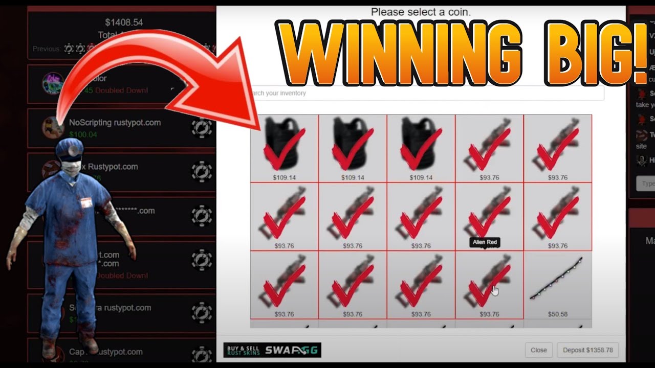 Rust Skin Gambling from $70 to $2500 in 1 HOUR! - YouTube