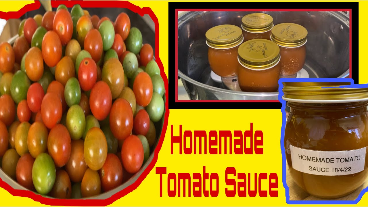 How to make HOMEMADE TOMATO SAUCE Cherry tomatoes from my garden