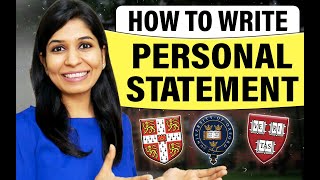 PERSONAL STATEMENT FOR STUDY ABROAD | 🔥 Explained with examples