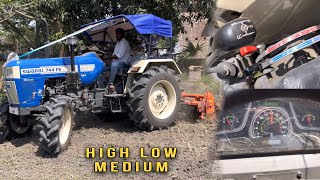 New model Swaraj 744 Fe 4x4 Rotavator performance || high low medium || 👍🏻