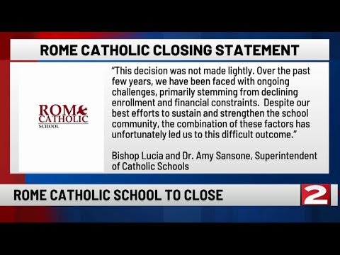 Rome Catholic School Set to Close at End of 2024 Academic Year