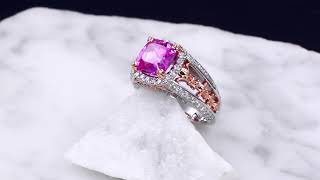 Fleur De Lis Deluxe Engagement Ring