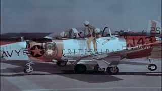 Primary flight training of naval commissioned officers in T-34 training craft nea...HD Stock Footage