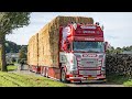 Scania r580 v8 transports pierrard  livraisons de pelletspailleblocs bton