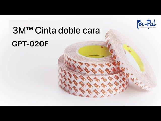 Cinta de Doble Cara 3M™ GPT-020F, 19 mm x 50 m, 15 Rollos/Caja