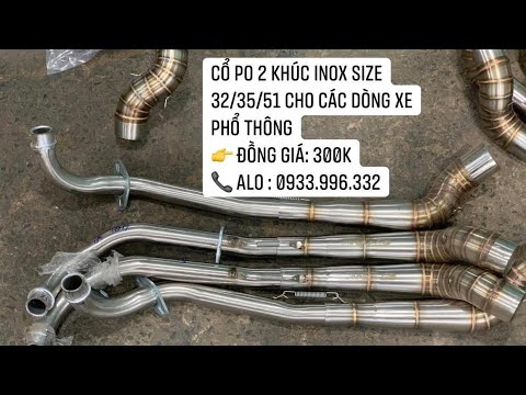 Video ❌ Cổ 2 Khúc Inox Size 32/35/51 Wave Dream Cub 67 S110... - youtube