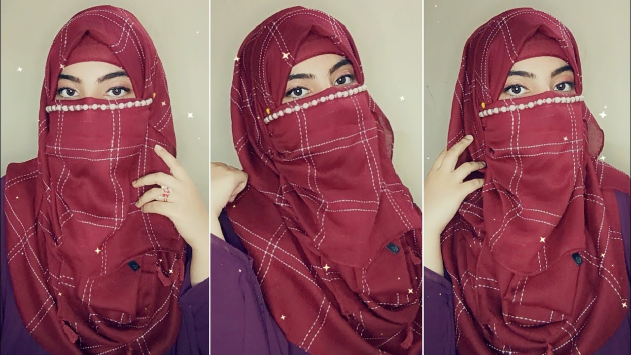 Niqab Tutorial Without Inner Cap 2024 ♥️🕊️ || Daily Hijab Style With Niqab