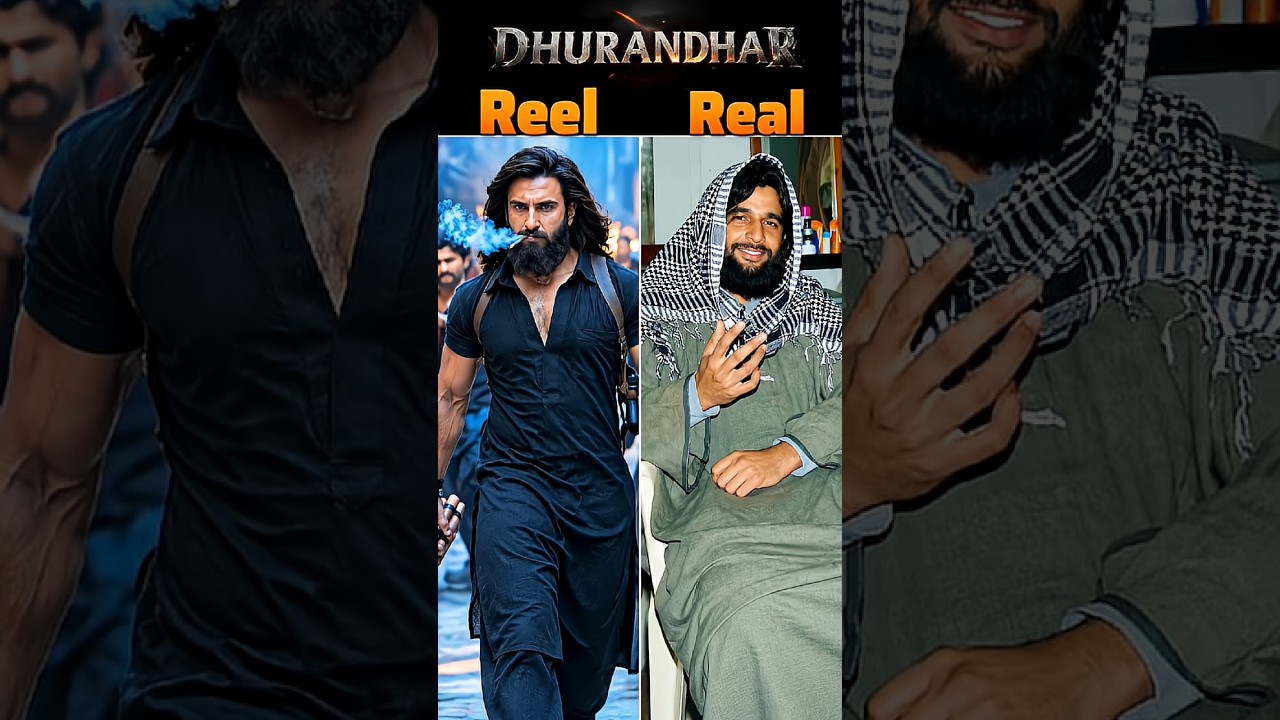 Dhurandhar movie Reel Vs Real characters Real cast #shorts #viral #dhurandhar  #all #character #real