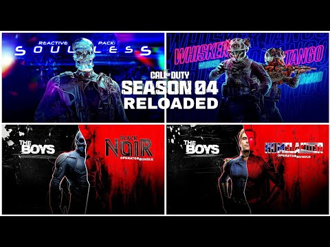 Season 4 Reloaded Upcoming Bundles Skins The Boys MW2 & Warzone Update Homelander Black Noir Roadmap