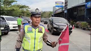 Pers Sat Lantas Res Sergai Melaks Giat Live Report  di Seputaran Pos Yan I Res Area A