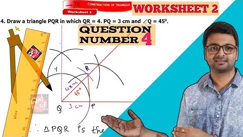 D.A.V. Math | Class 7 |Ch 10 | Construction of Triangles |Worksheet 2 | Q.No.4 |  Art Of Mathematica