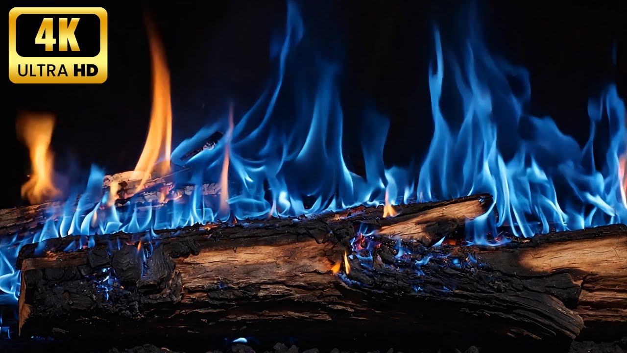 🔥 Pure Fire Crackle Sounds for Deep Relaxation | 4K Fireplace V1