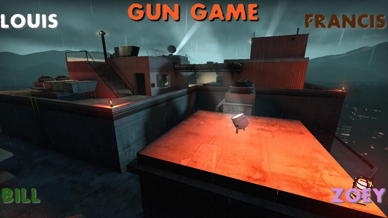 LEFT 4 DEAD 2 - GUN GAME - SURVIVOR VS. SURVIVOR | NO MERCY CHAPTER 5