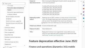 Deprecated feature in dynamics F&O | Nowledge | Training/Placement ping me on WhatsApp +916301259232