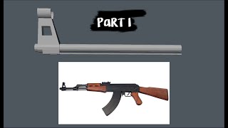 How to make an AK47 gun in  Lighwave 3D with narration (Part 1)