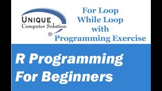R Programming - For Loop and While Loop in Hindi with Programming Exercise