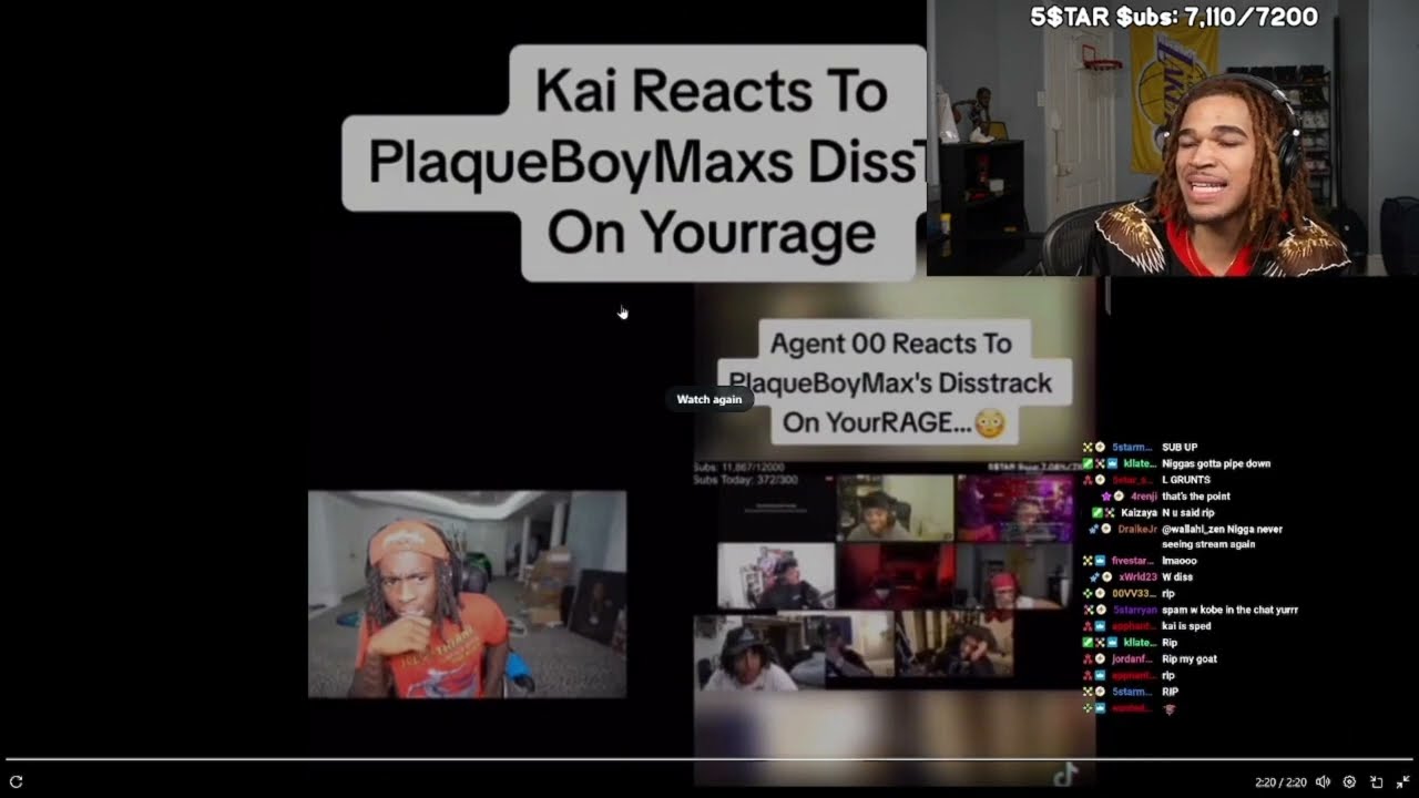 PlaqueBoyMax Reacts To Kai Cenat Reacting to his YourRage Disstrack.