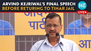 LIVE | Arvind Kejriwal's Final Address At AAP Office Before Surrendering At Tihar Jail | Watch