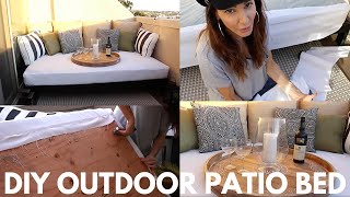 OUTDOOR DAYBED - Easy DIY Designing a romantic outdoor patio space is something I highly suggest. Working with small spaces 