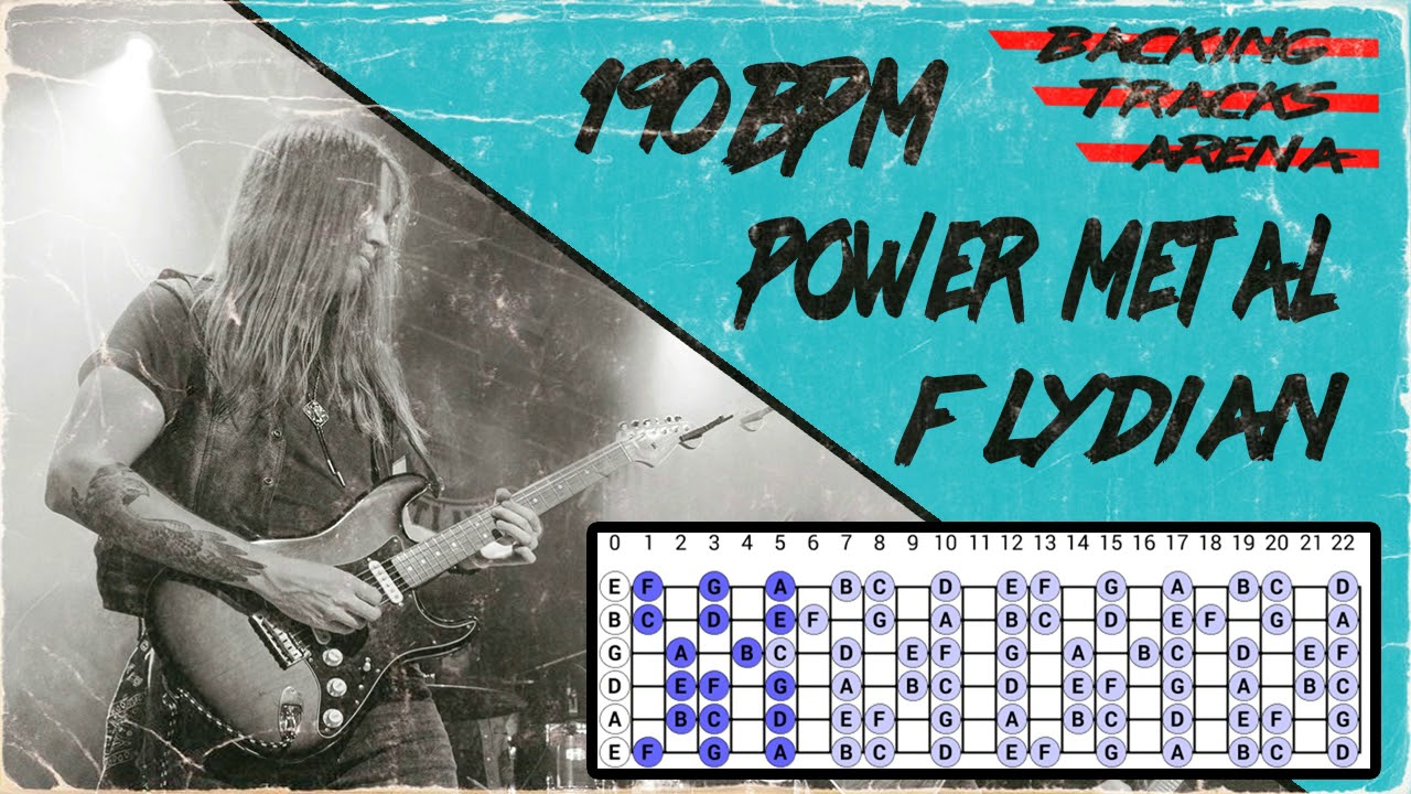 Power Metal Backing Track | F Lydian 190 BPM
