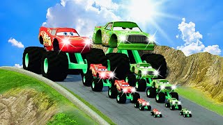 Big & Small Monster Truck Mcqueen vs Big & Small Monster Truck Chick Hicks vs DOWN OF DEATH screenshot 4