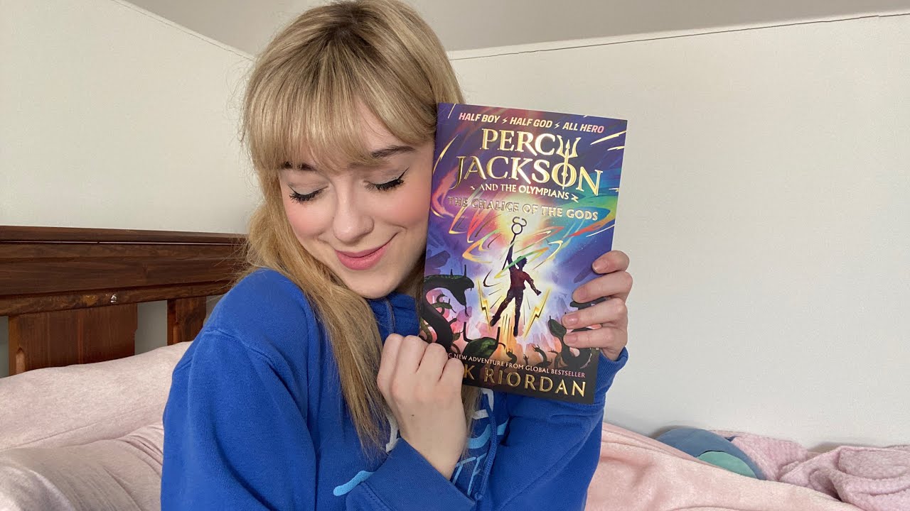 reading a NEW PERCY JACKSON BOOK???? chalice of the gods reading vlog - ashlee tayla