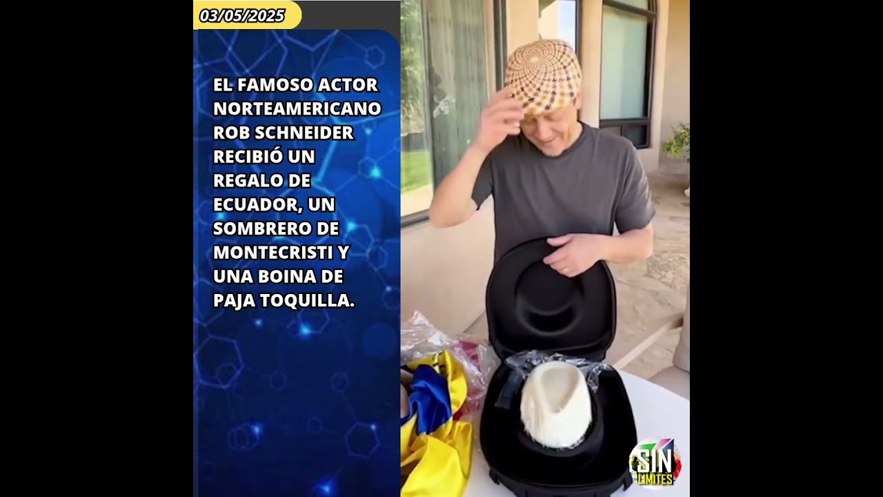 🌎 El famoso actor norteamericano Rob Schneider recibió un regalo de Ecuador.