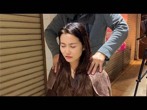 ASMR 首と肩が痛い女性！深部まで効かせる肩もみマッサージ