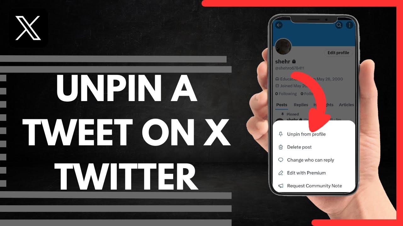 How To Unpin A Tweet On X Twitter - YouTube