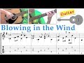 Blowing in the Wind / Bob Dylan (Guitar) [Old Version] [Notation + TAB]