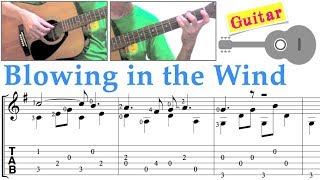 Blowing in the Wind / Bob Dylan (Guitar) [Old Version] [Notation + TAB] chords