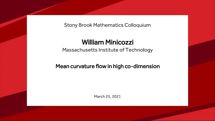 Mean curvature flow in high co-dimension - William Minicozzi