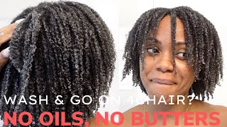 DETAILED WASH&GO Tutorial on 4C HAIR -  NO OILS OR BUTTERS