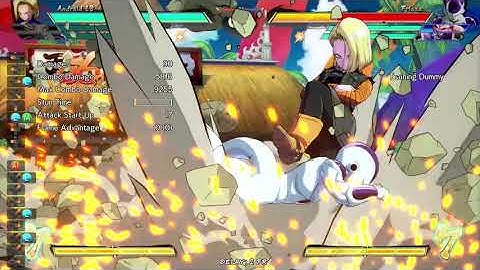 Android 18 corner combo with Frieza A-assist and SSJ Vegeta C-assist