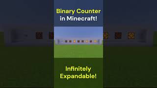 Compact Binary Counter! #binary #minecraft #bedrock #tutorial #building #gaming #games #toggle #tiny