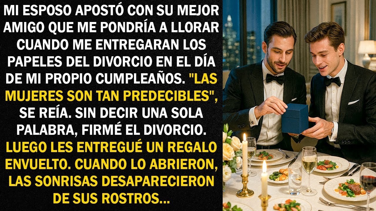 Mi esposo apostó con su mejor amigo que me pondría a llorar cuando me entregaran los papeles...