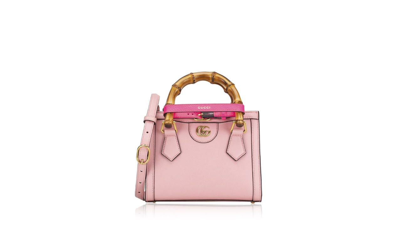 Gucci Calfskin Diana Bamboo Mini Bag Wild Rose Fuxia Fluo - YouTube