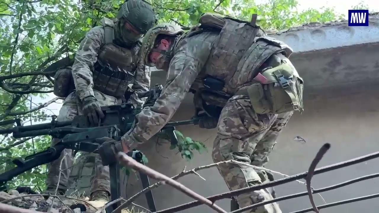 The crew of the heavy machine gun "Utes" of the "Southern" group of forces destroyed the enemy.