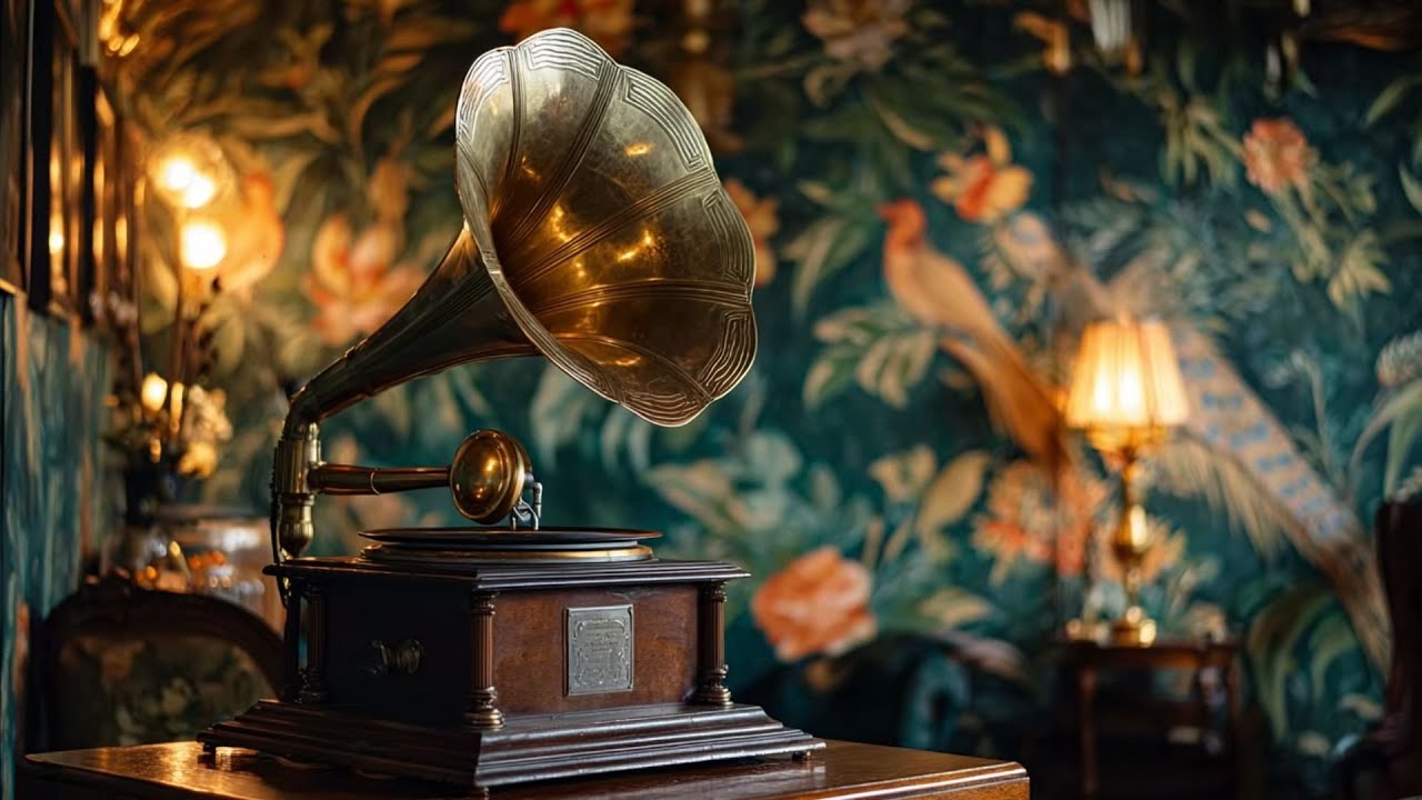 Gentle 1930s Jazz Playing in the Background | Cozy Nighttime Window Ambience